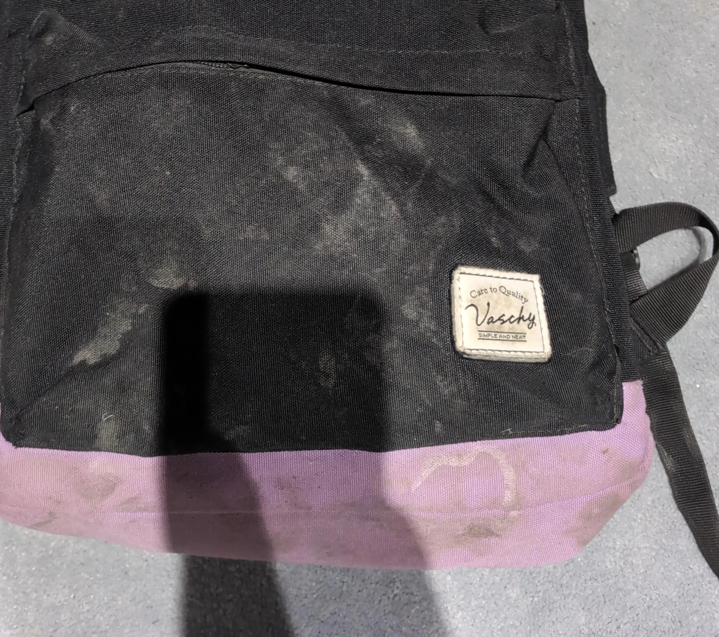 Vaschy Black and Purple Backpack