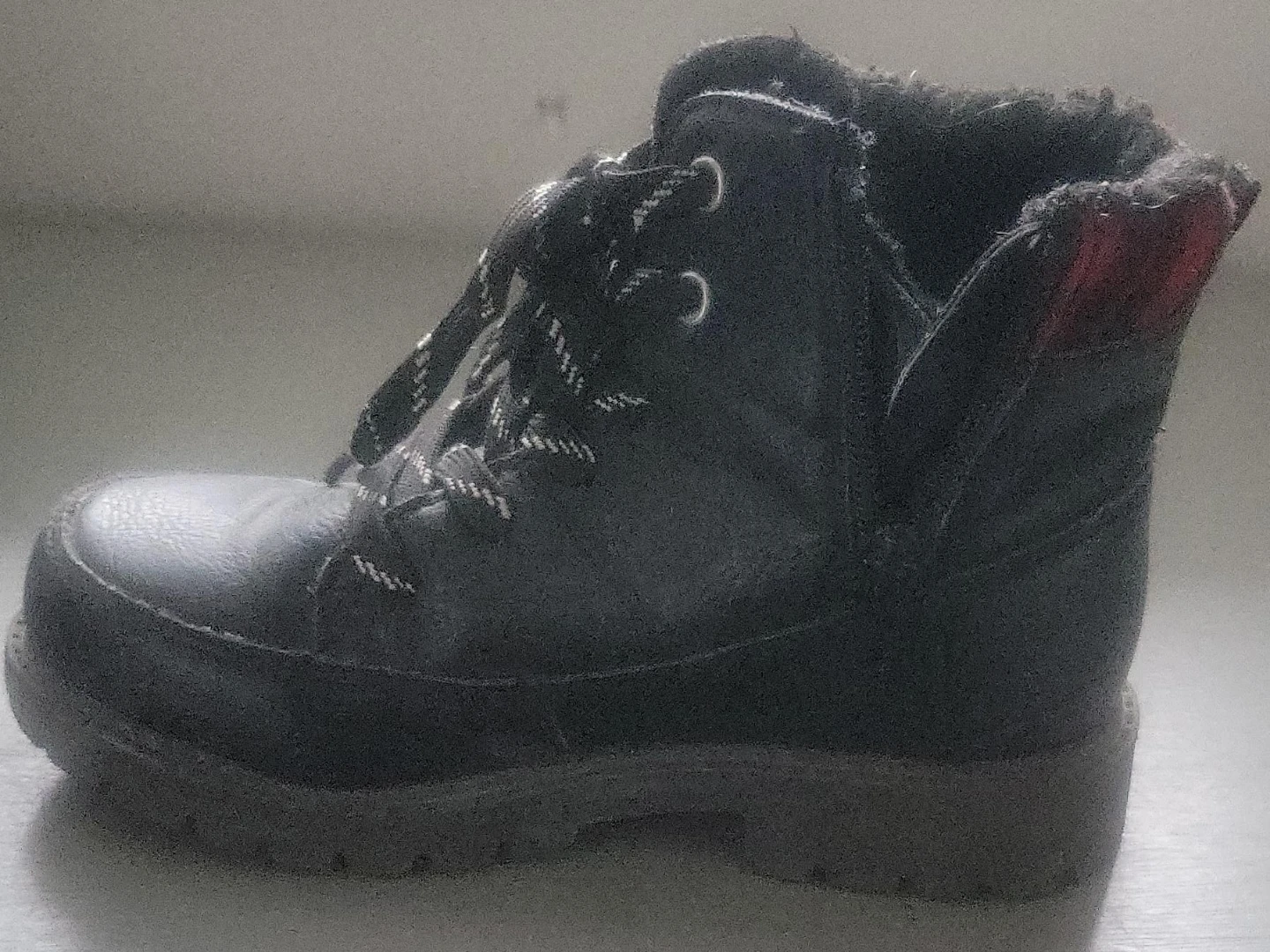 Black Lace-up Winter Boots