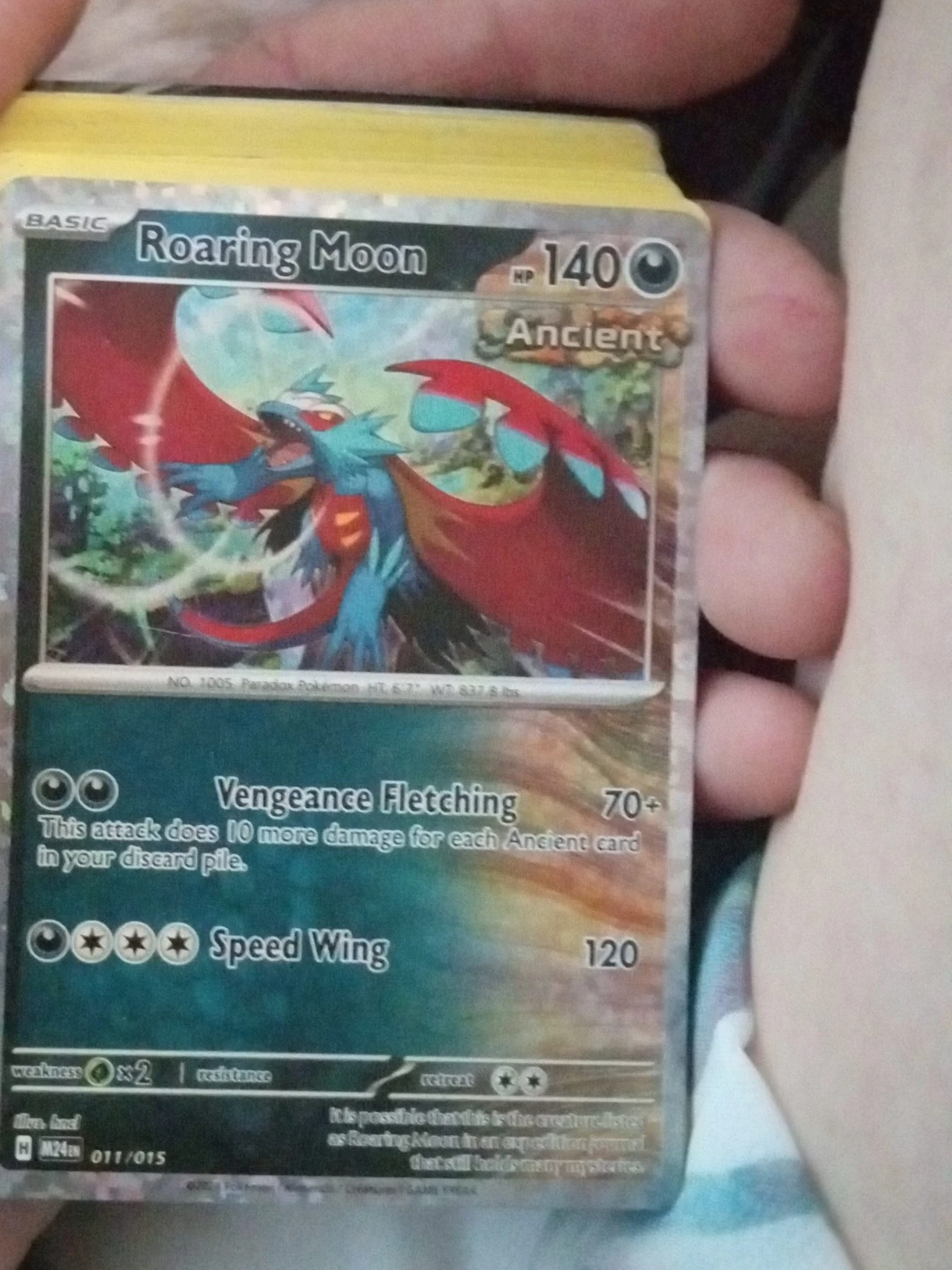 Pokemon Roaring Moon 140 HP Ancient Card