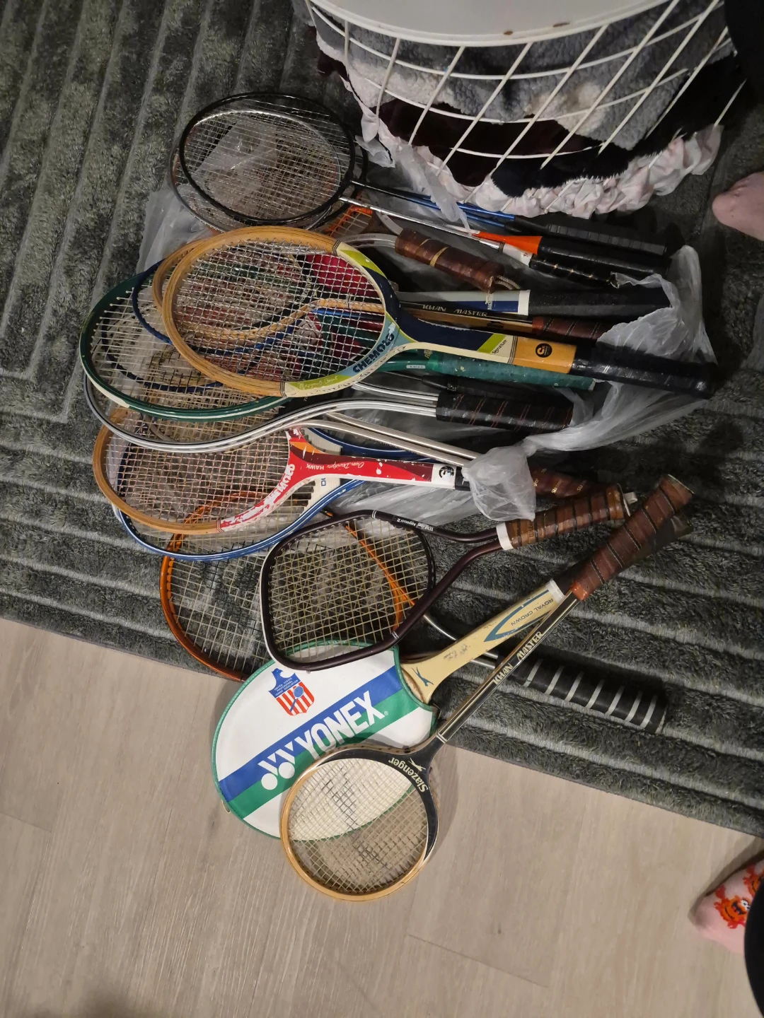 Assorted Vintage Tennis and Badminton Rackets