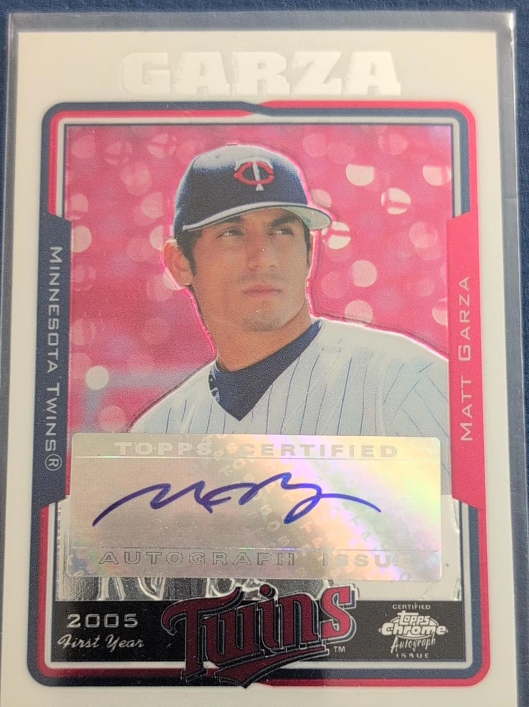 2005 Topps Matt Garza Certified Autograph Baseball Card
