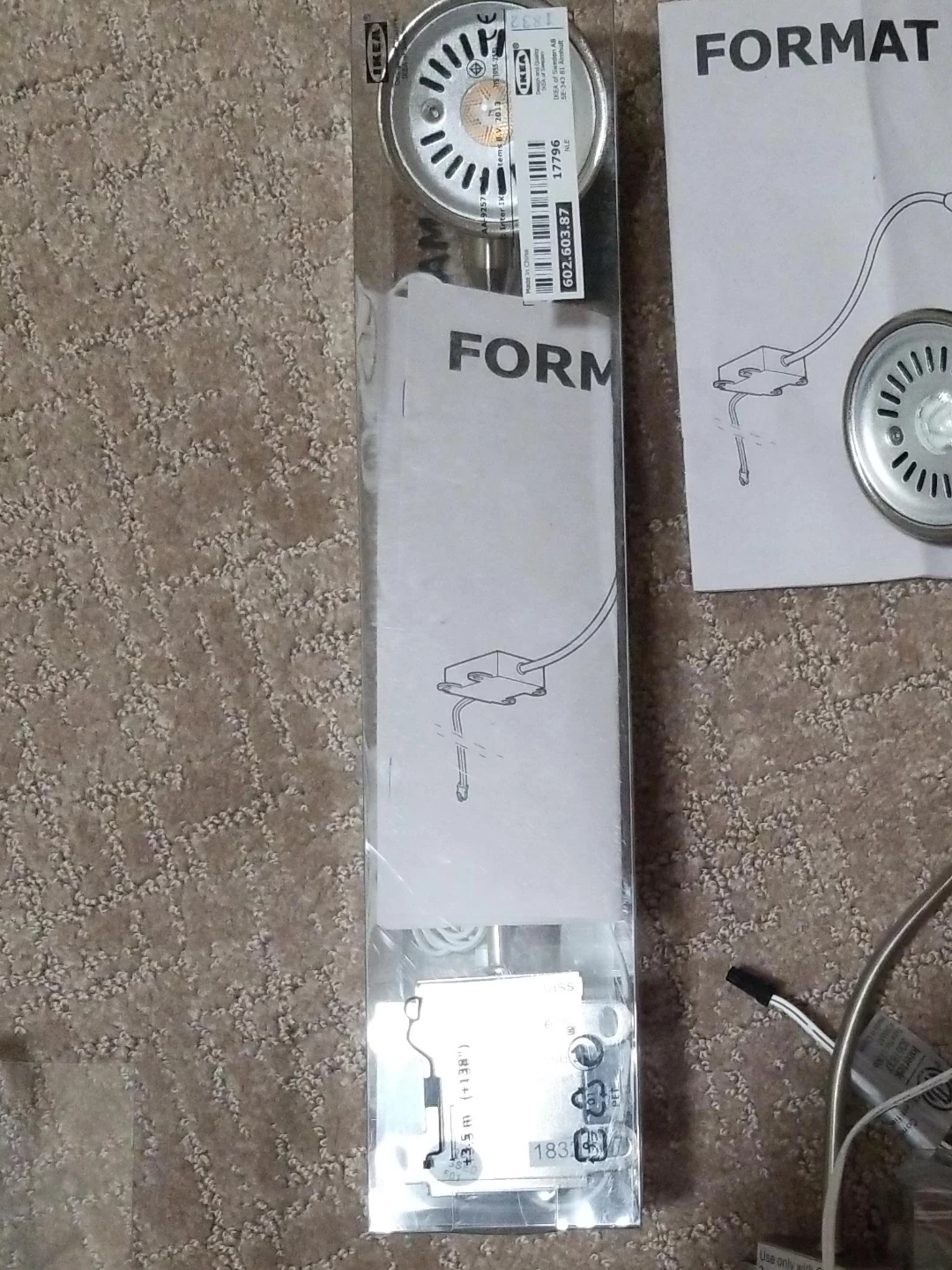 IKEA FORMAT 602.603.87 17796 Lighting Fixture