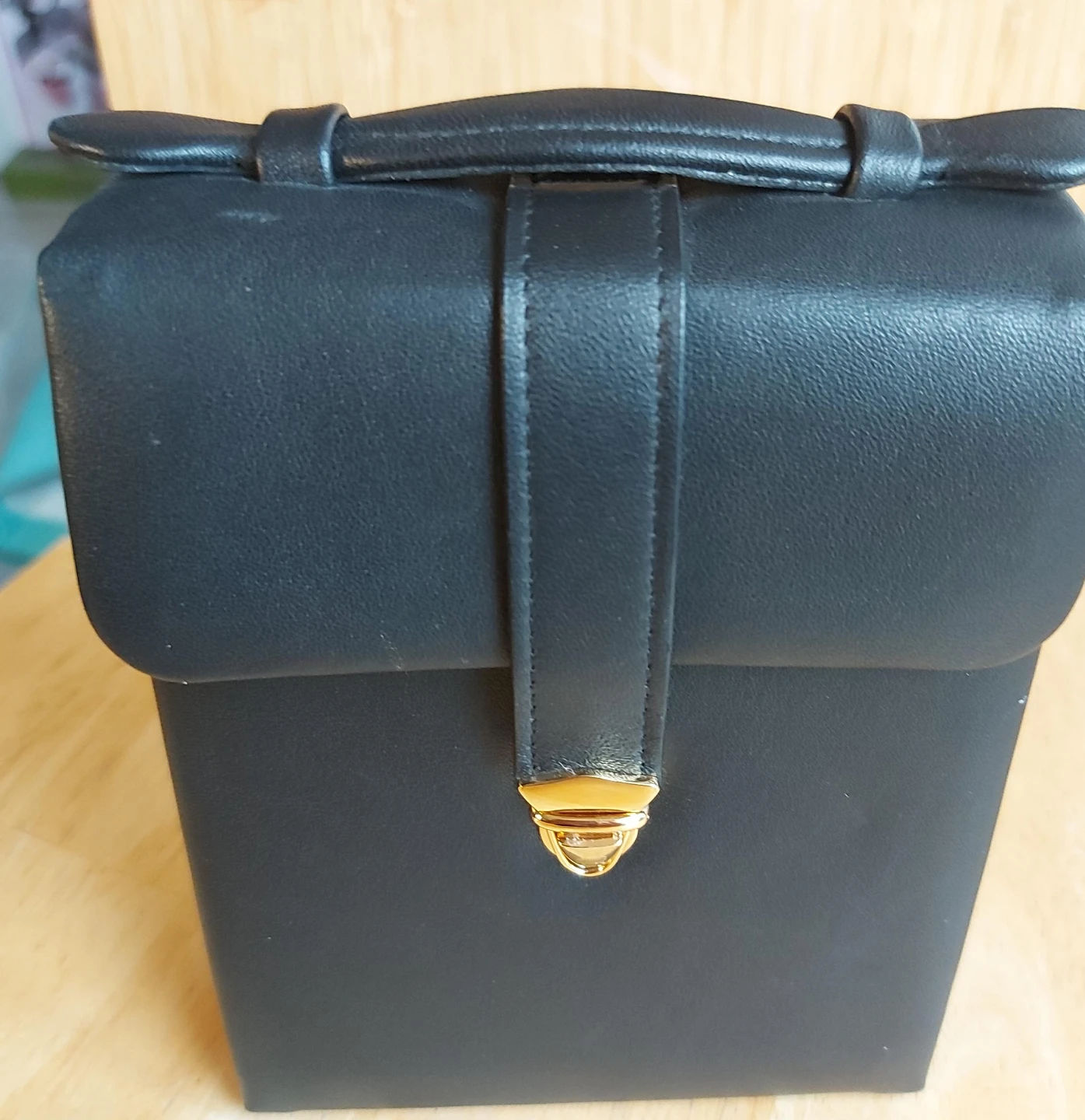 Black Faux Leather Jewellery Box