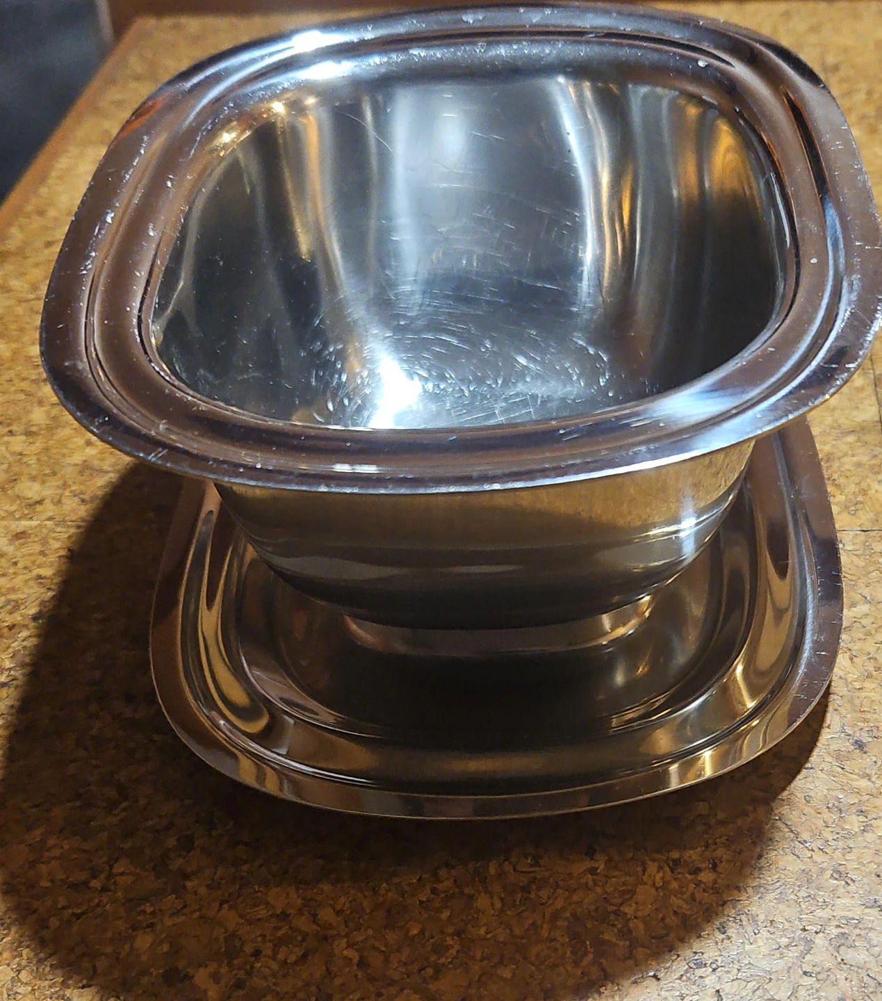 Stainless Steel Gravy Boat with Saucer