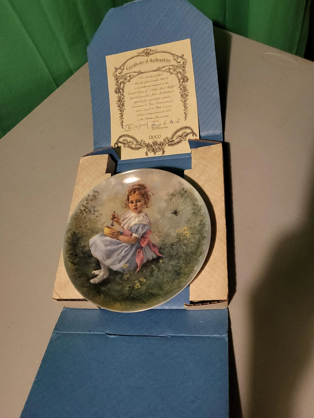 Reco International "Little Miss Muffet" Collector Plate