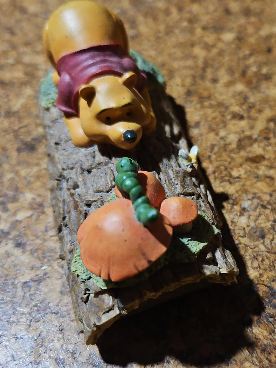 Winnie the Pooh Log Figurine