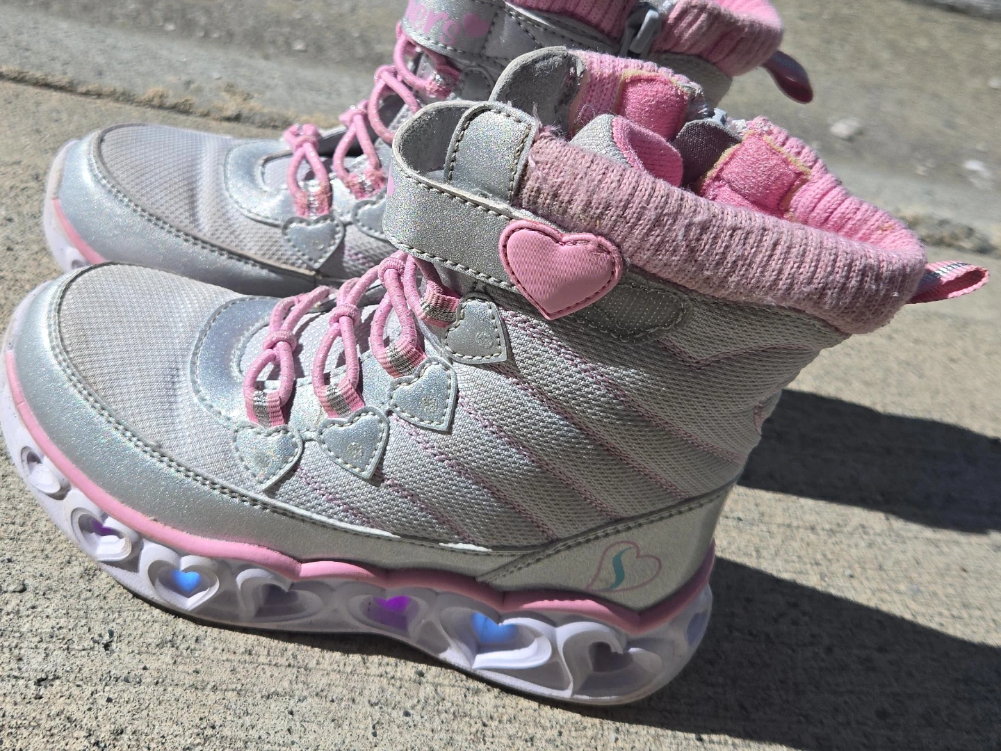Skechers Light-Up Heart Boots - Toddler Size 12