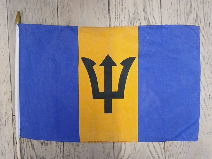 Barbados Flag Handheld Small