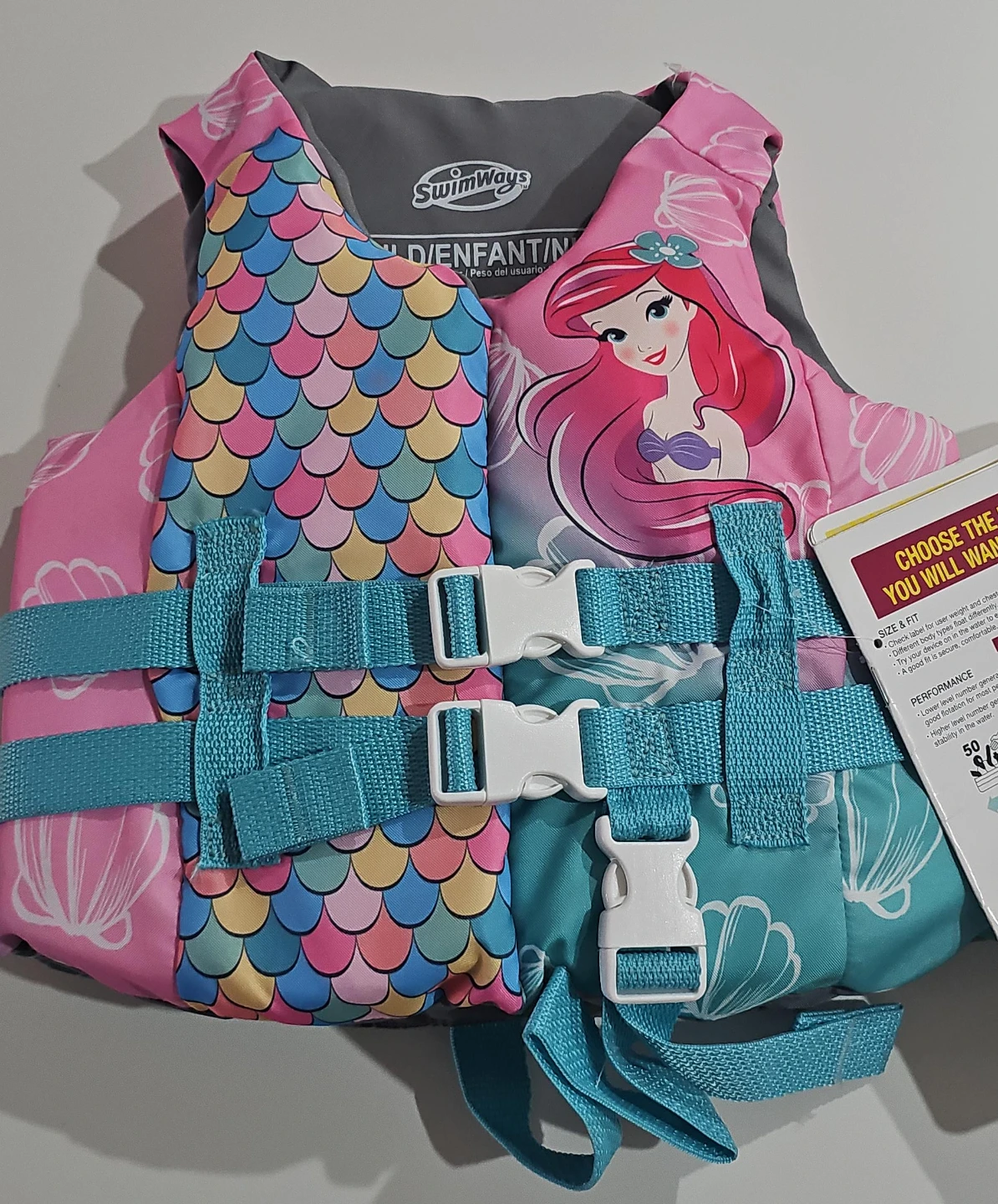 SwimWays Ariel Mermaid Child Life Vest