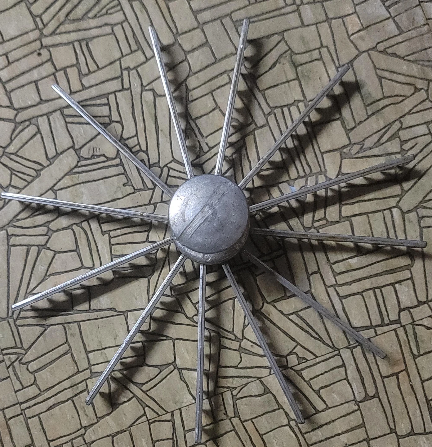 Vintage Sputnik-style Metal Sputnik Sculpture