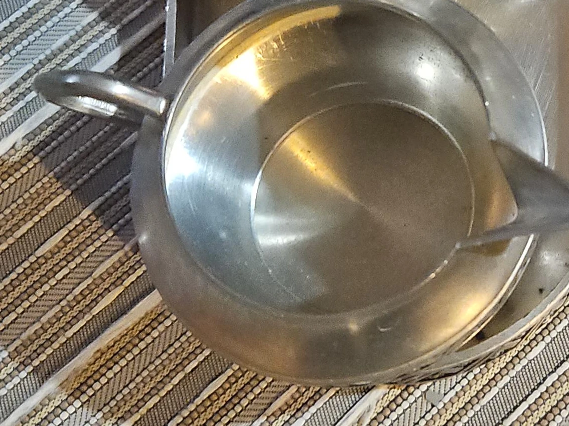 Silver-Plated Serving Set with 3 Cups and Tongs