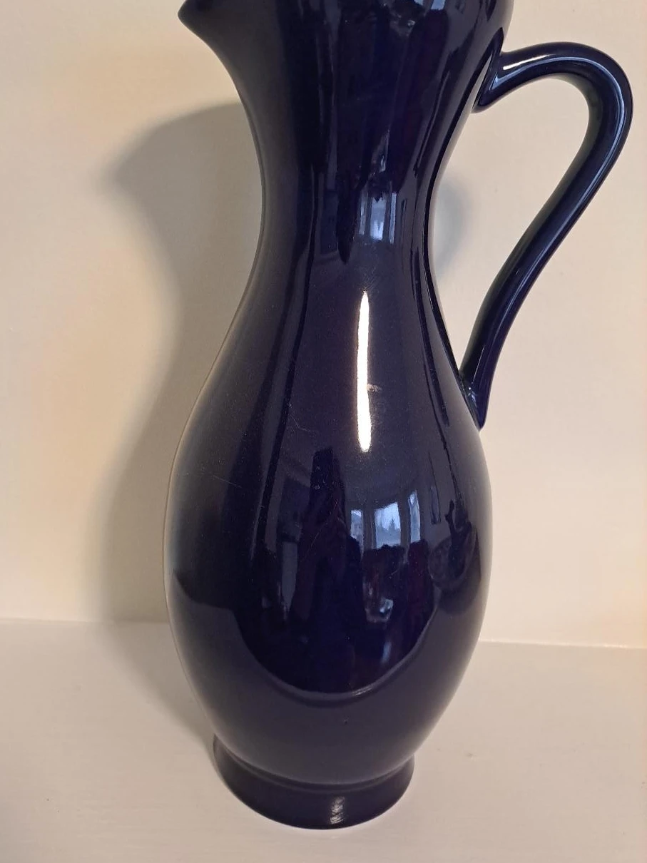 Dark Blue Ceramic Pitcher