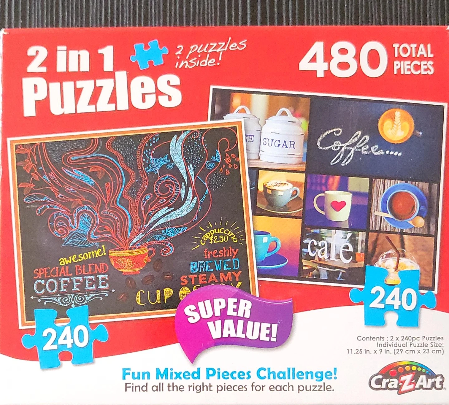 Cra-Z-Art 2-in-1 Coffee Puzzles - Coffee