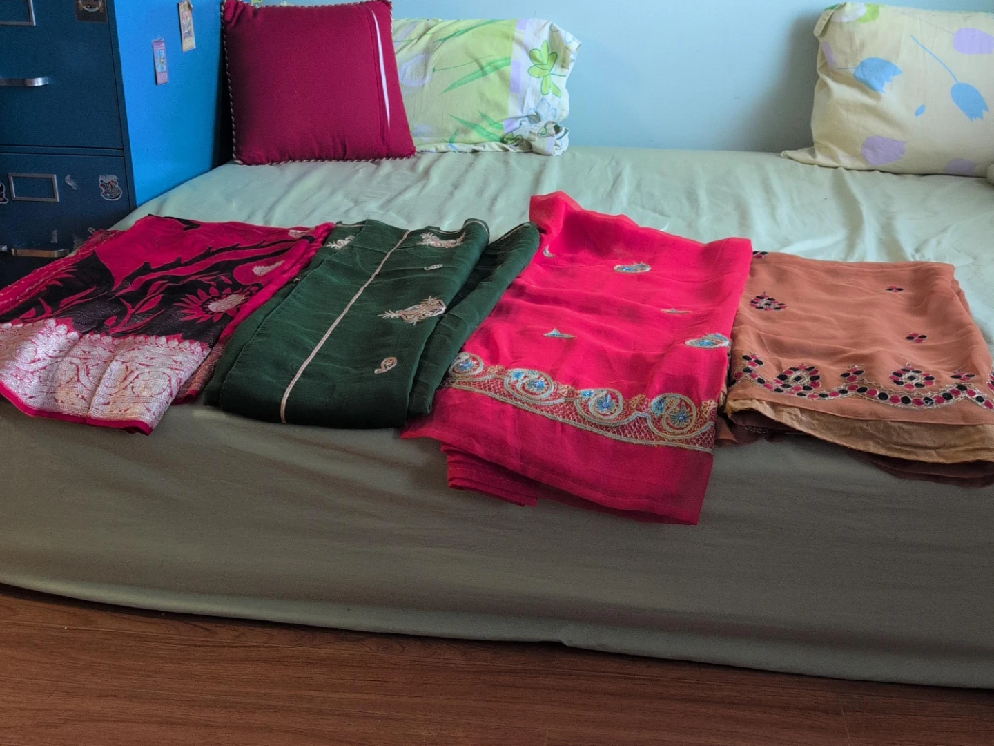 Four Embroidered Sarees only saree