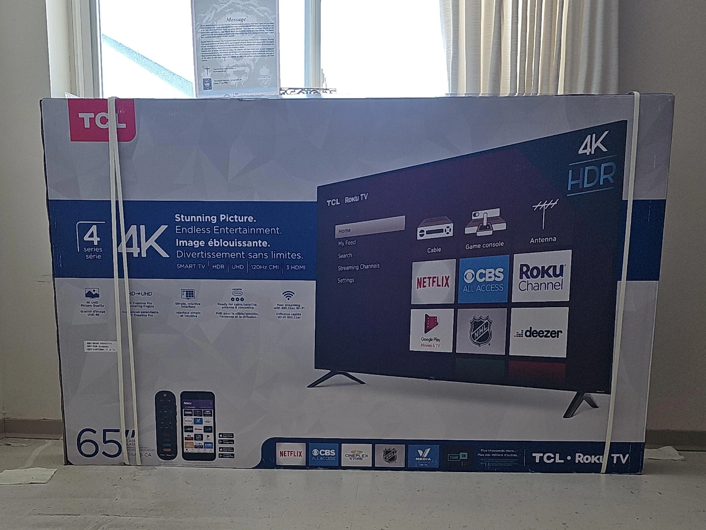TCL 65" Roku TV 4K HDR