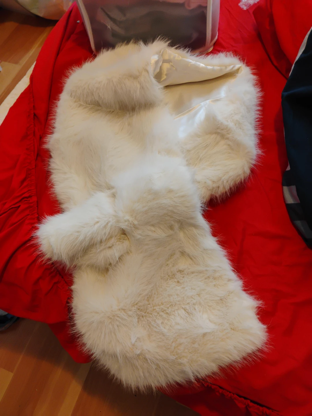 White Faux Fur Stole