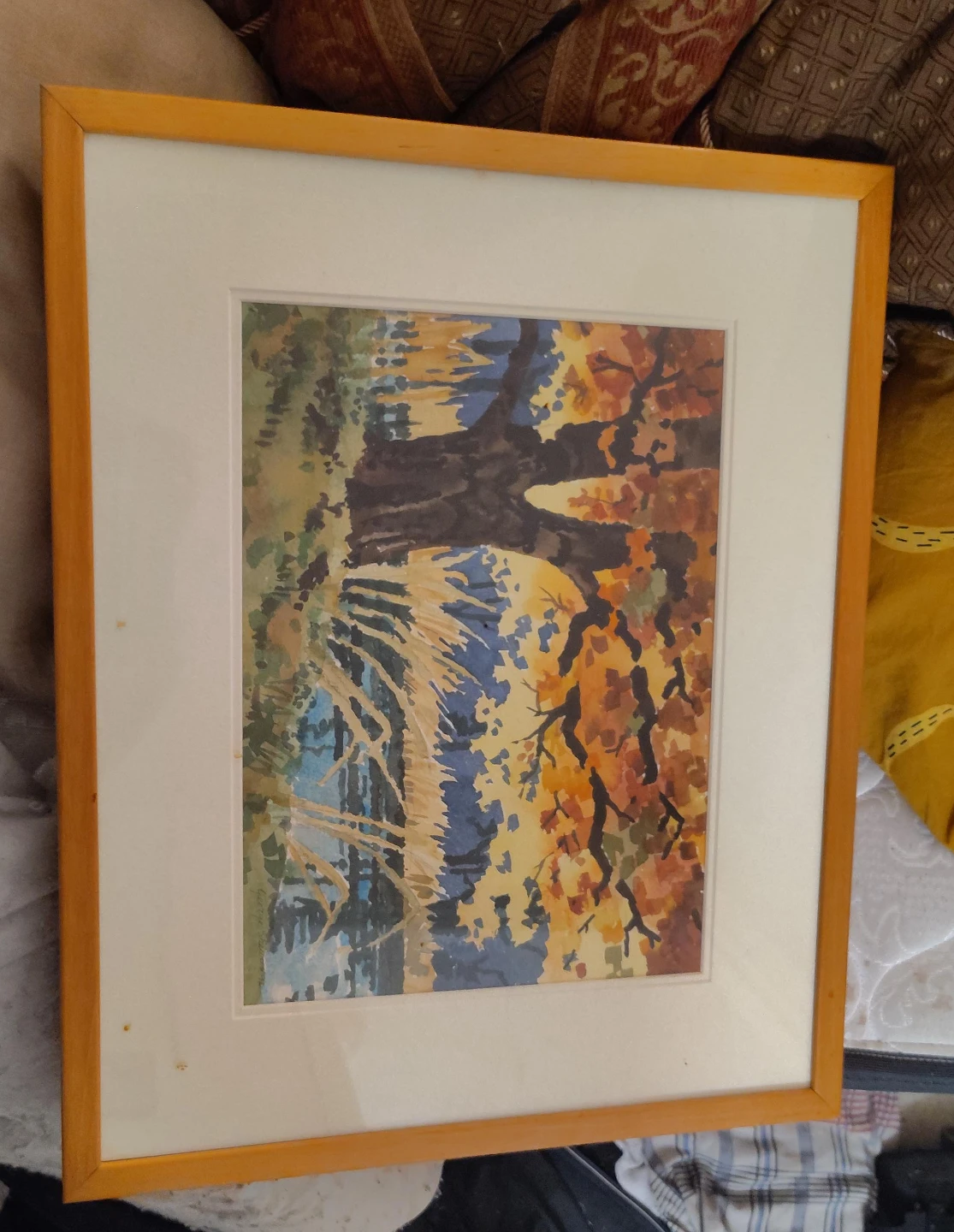 Framed Watercolor Landscape Art