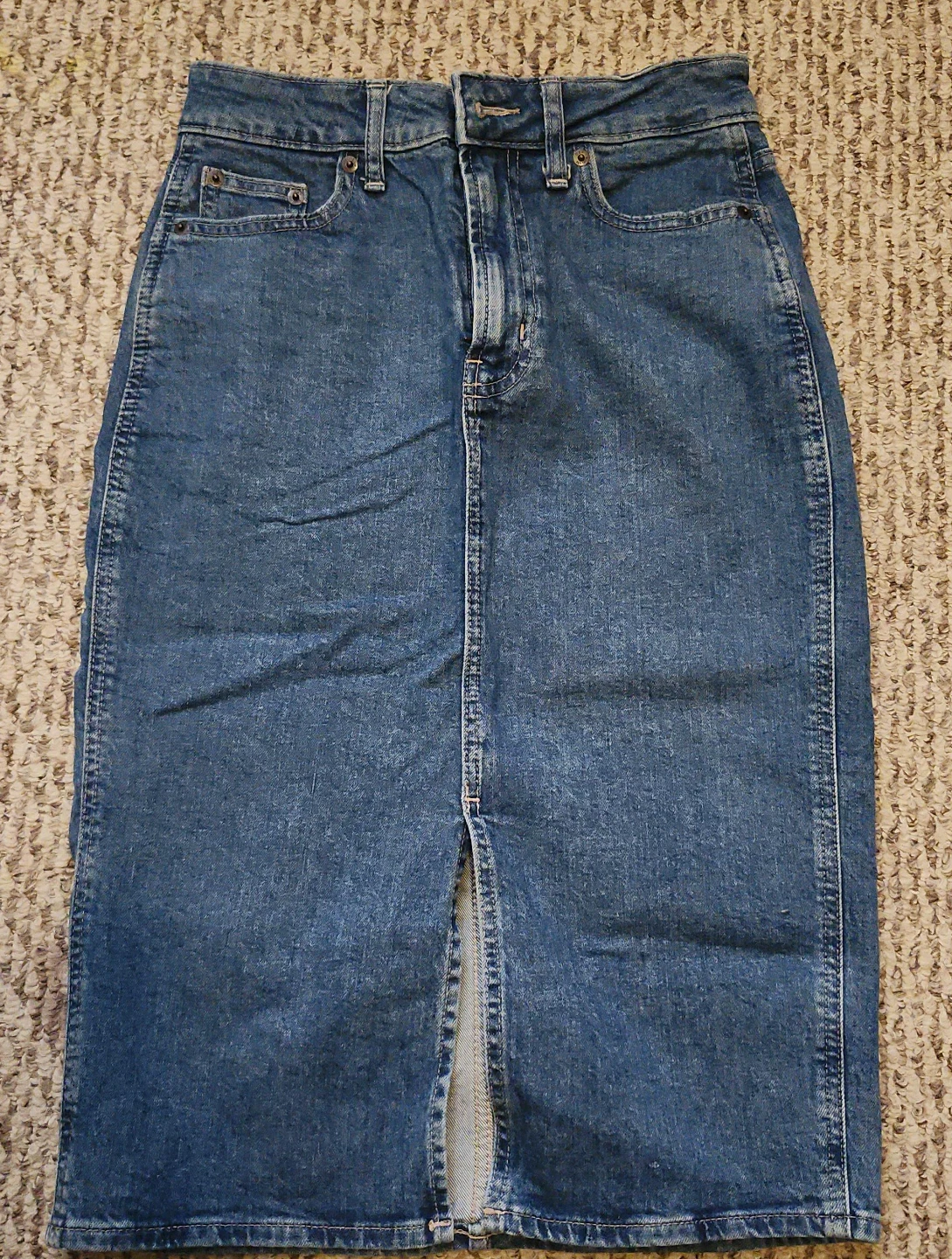 Denim Midi Skirt