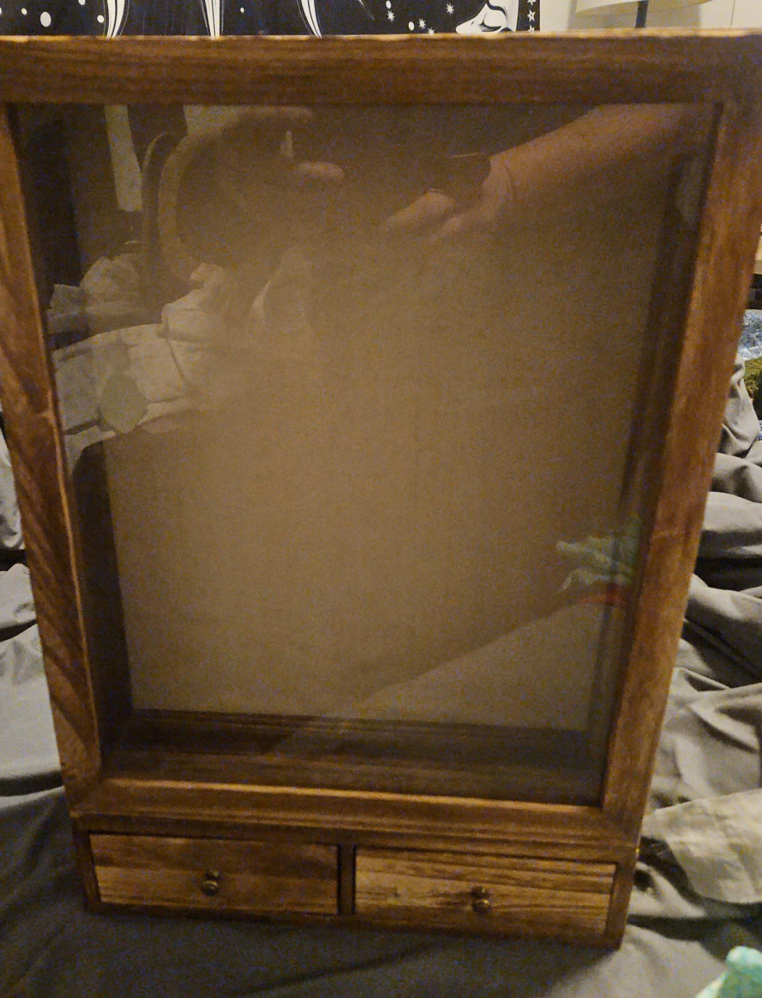 Wooden Shadow Box Display Case