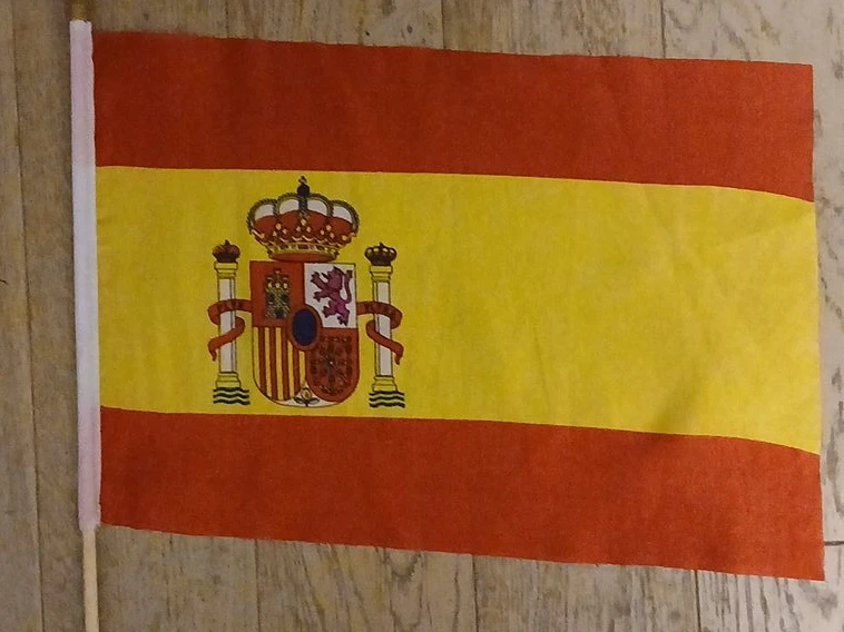 Spain Handheld Flag