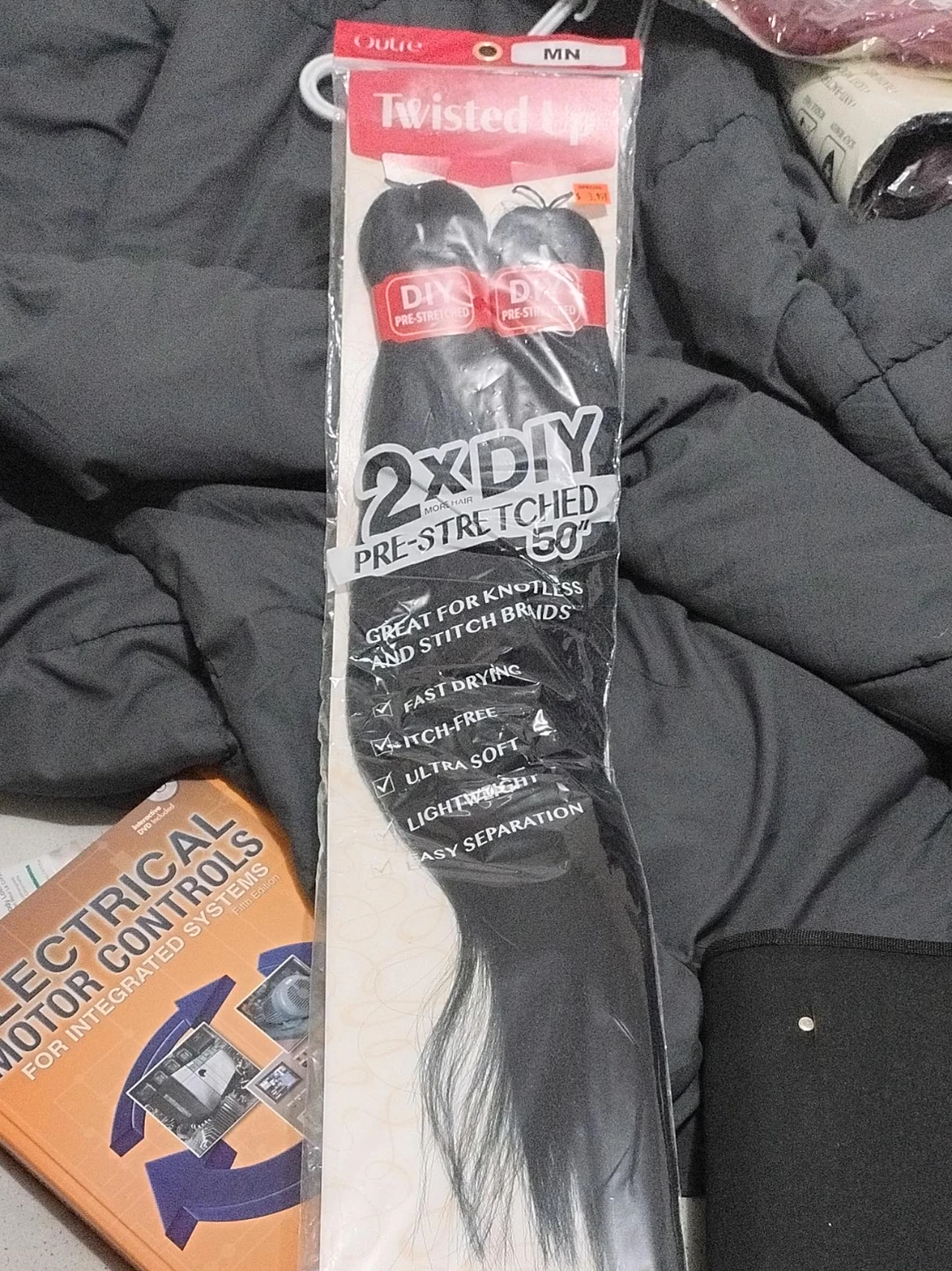 Outre Twisted Up 2X DIY Pre-Stretched Braiding Hair - Black, 50"