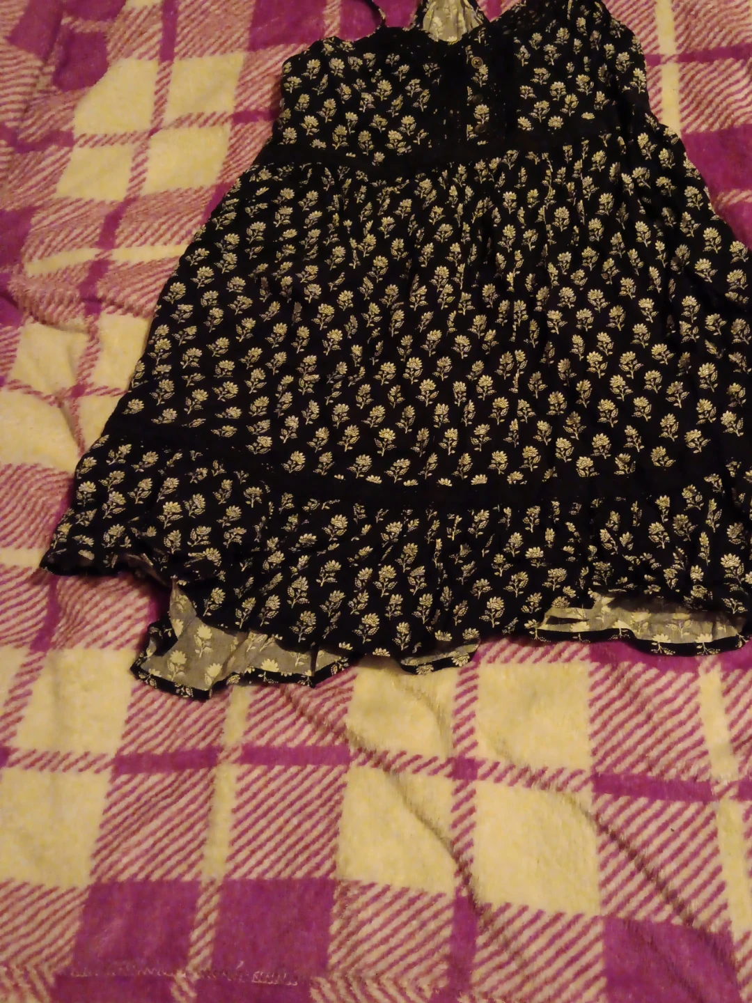 Black and White Floral Mini Dress