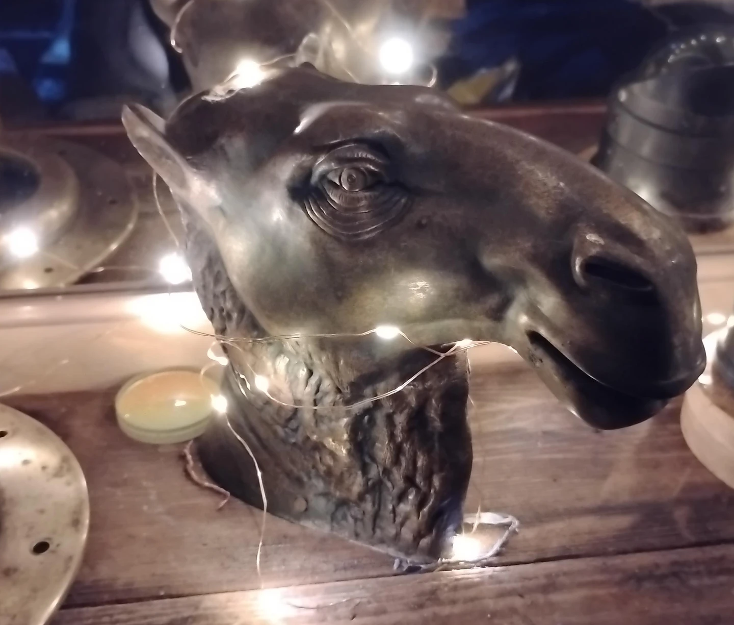 Bronze Horse Head Sculpture