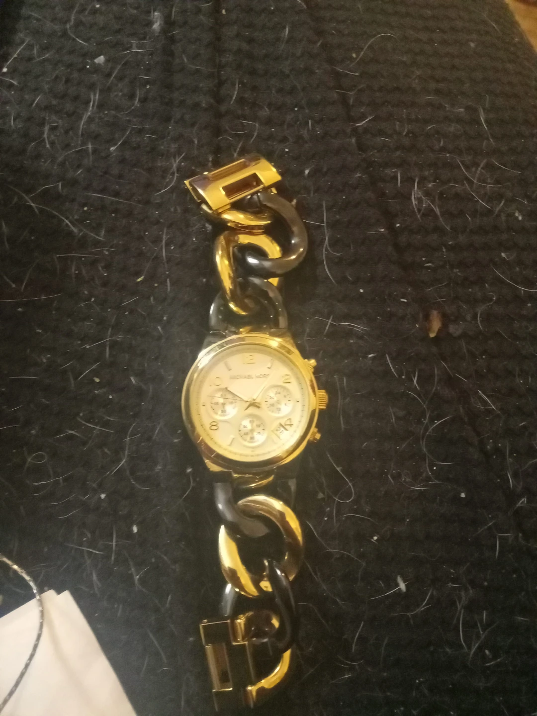 Michael Kors Women's Gold and Black Chronograph Watch