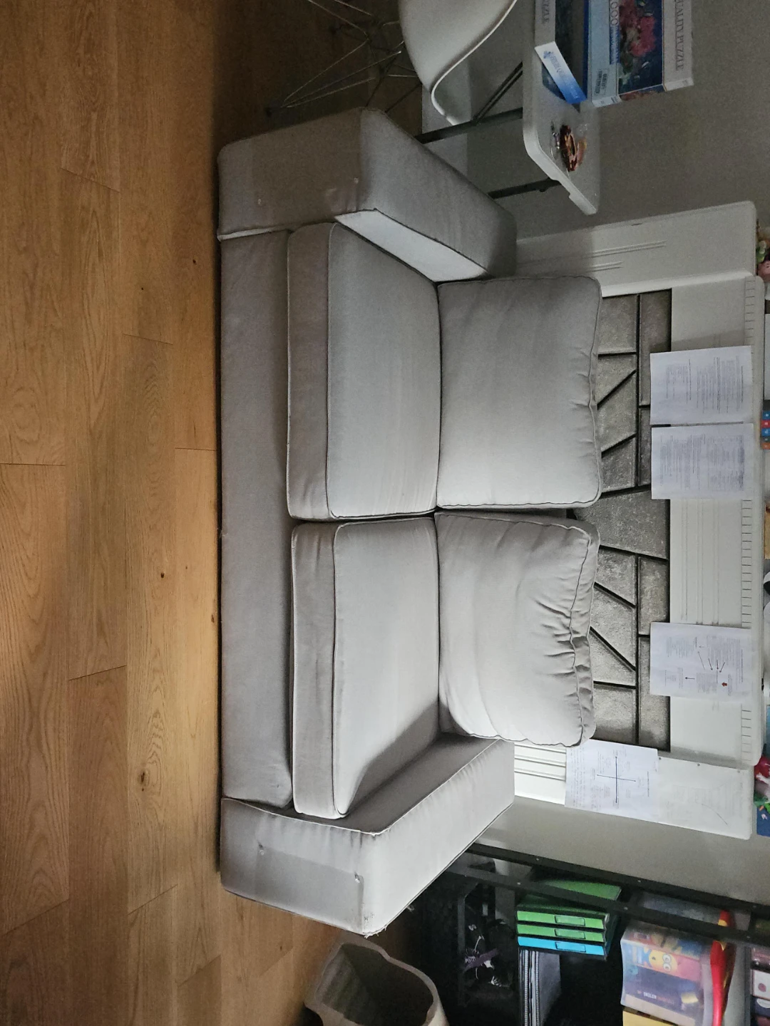 Light Grey Sectional Sofa.Cash only
