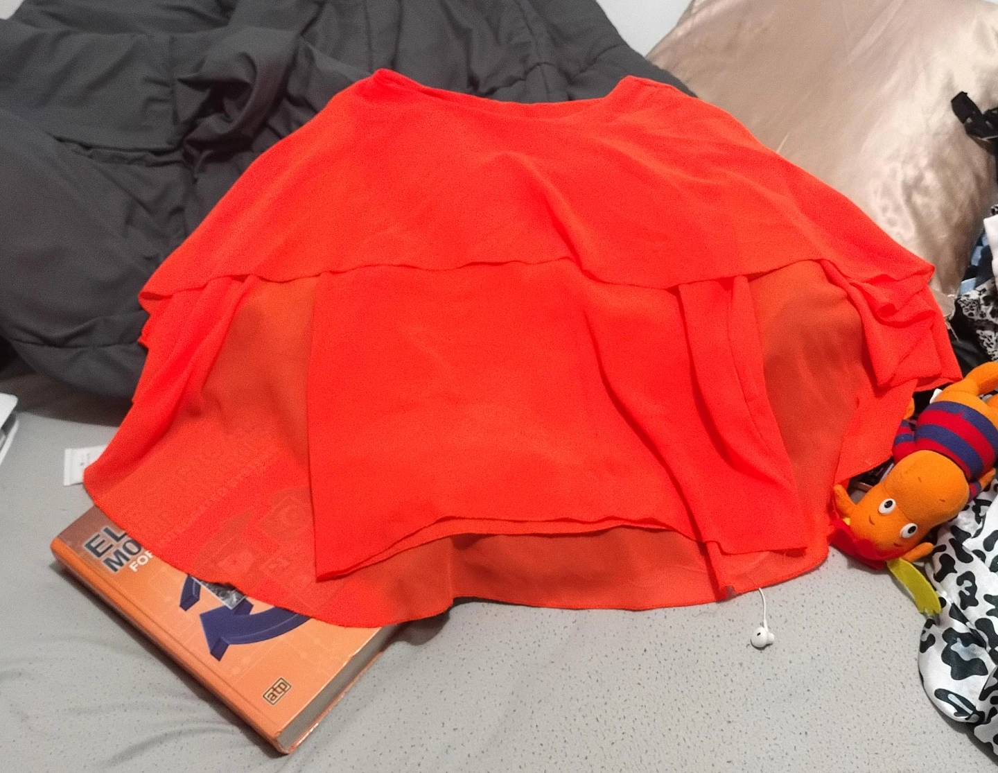 Bright Orange Layered Blouse