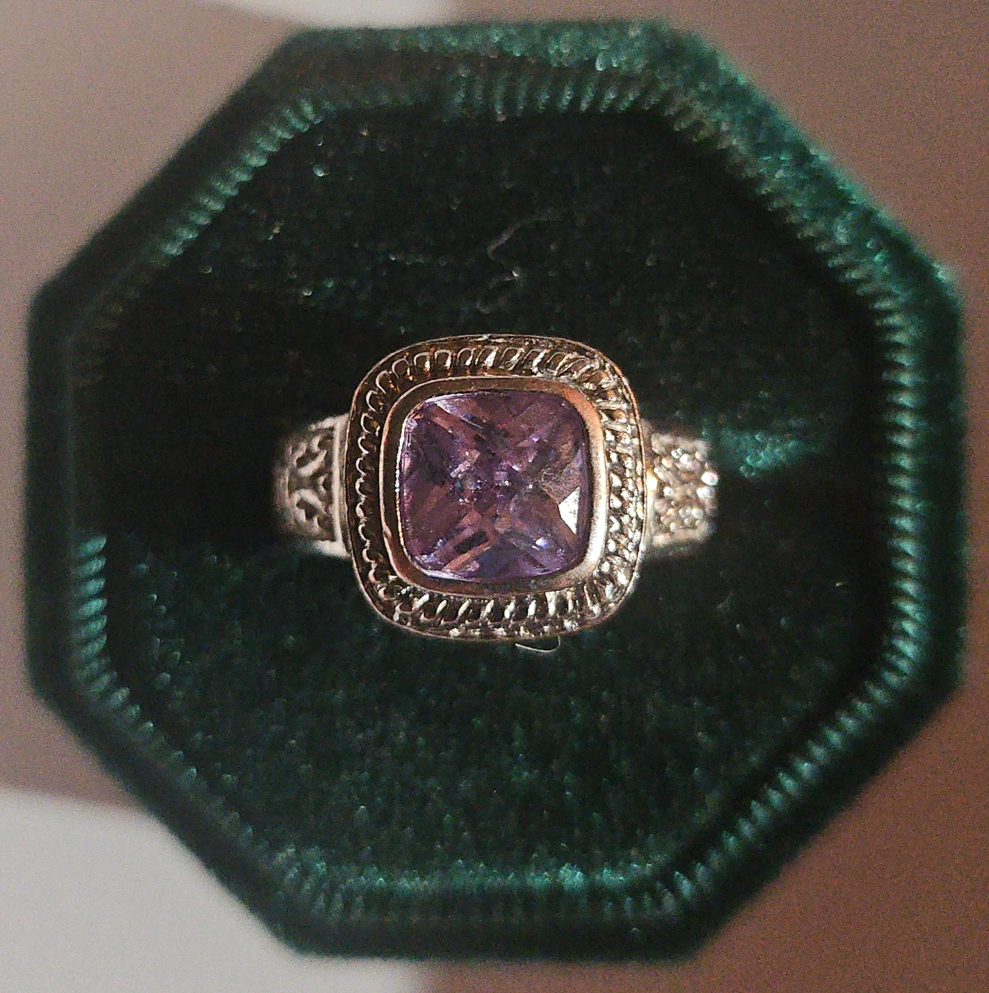 Amethyst and Sterling Silver Ring