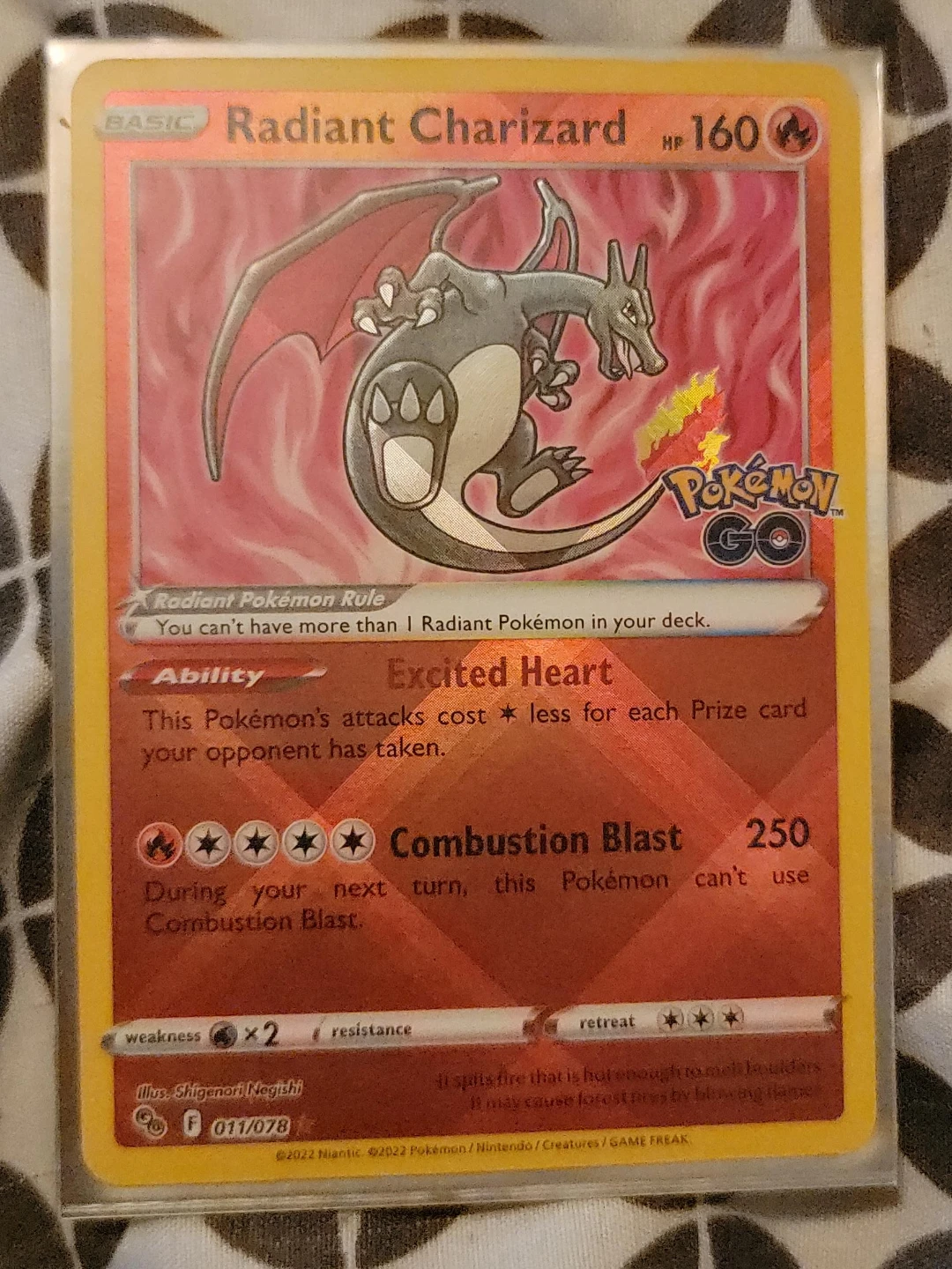 Pokémon Radiant Charizard Card (011/078)