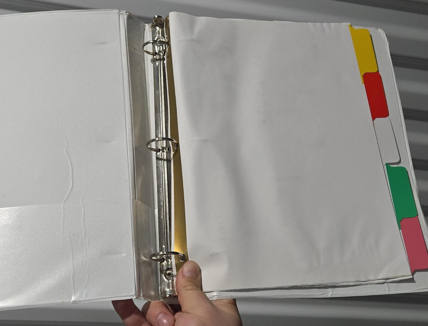 White 3-Ring Binder with Dividers
