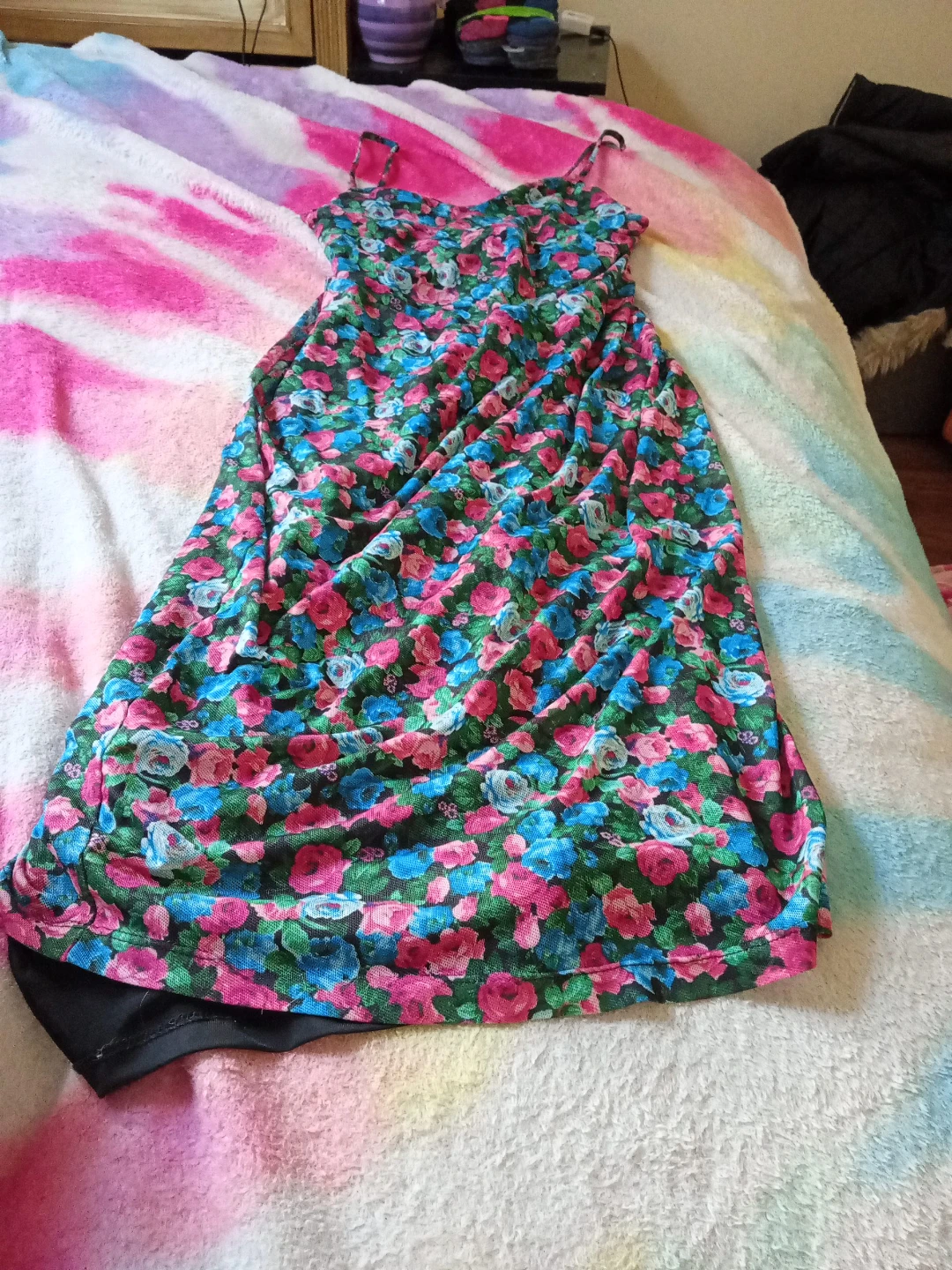 Floral Print Spaghetti Strap Dress