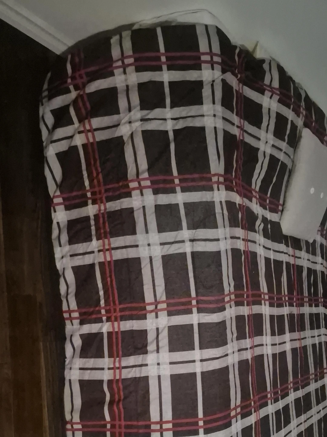 Comforter with plaid pattern