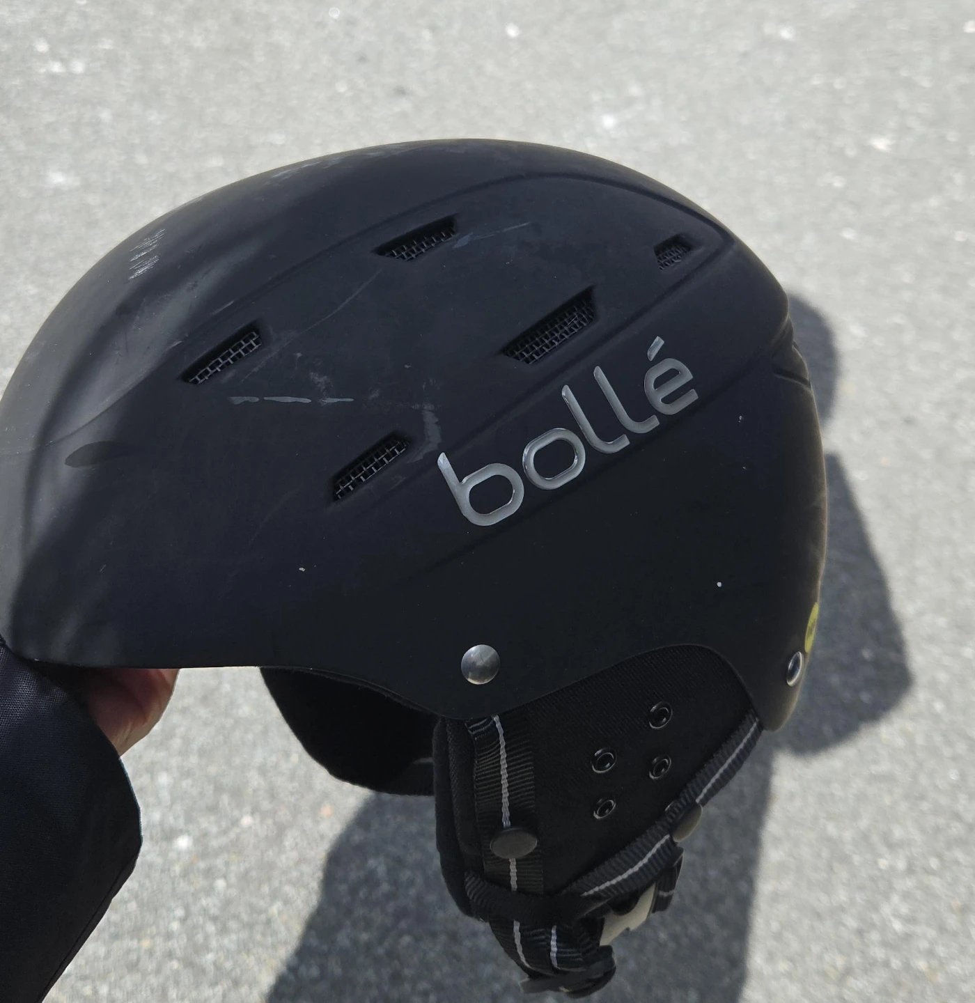 Black Bolle Ski Helmet with MIPS