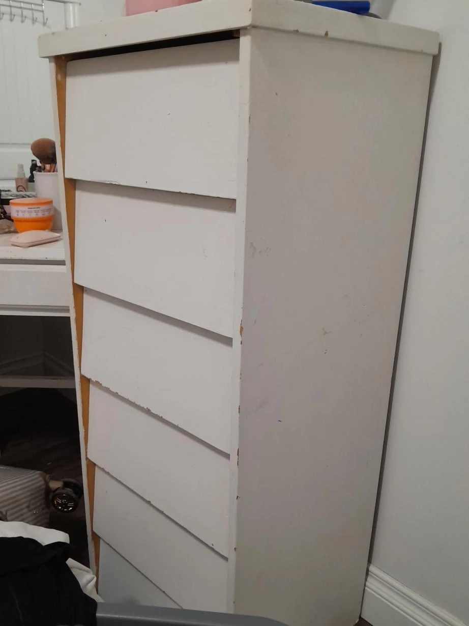 🌱White 5-Drawer Dresser
