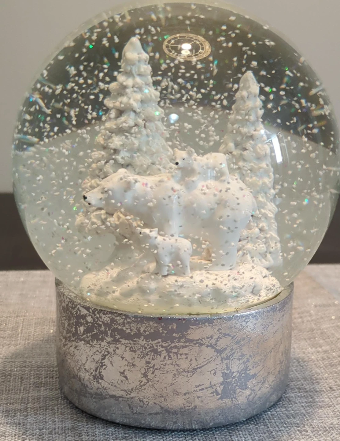Polar Bear Family Snow Globe