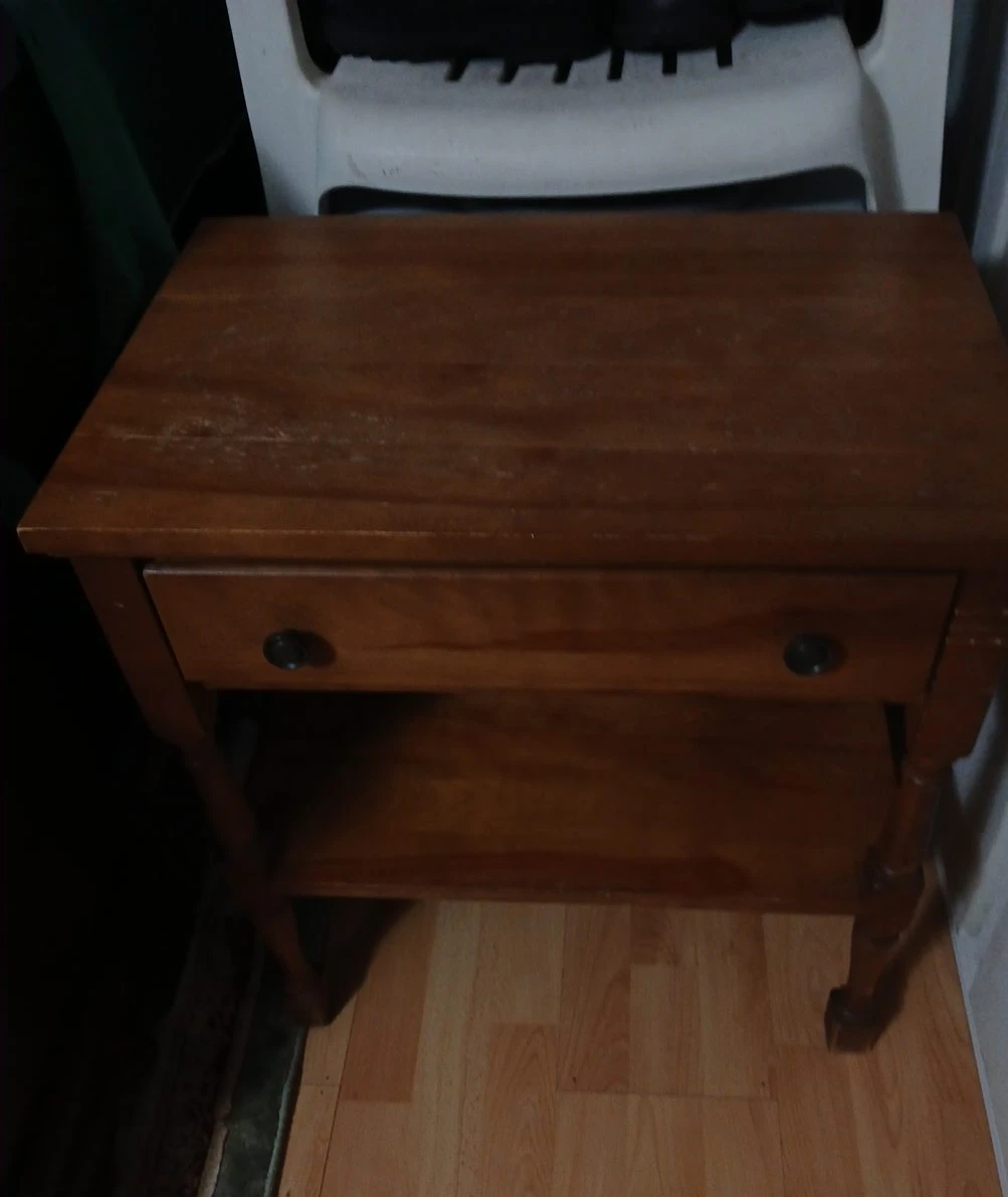 Wooden End Table with Drawer