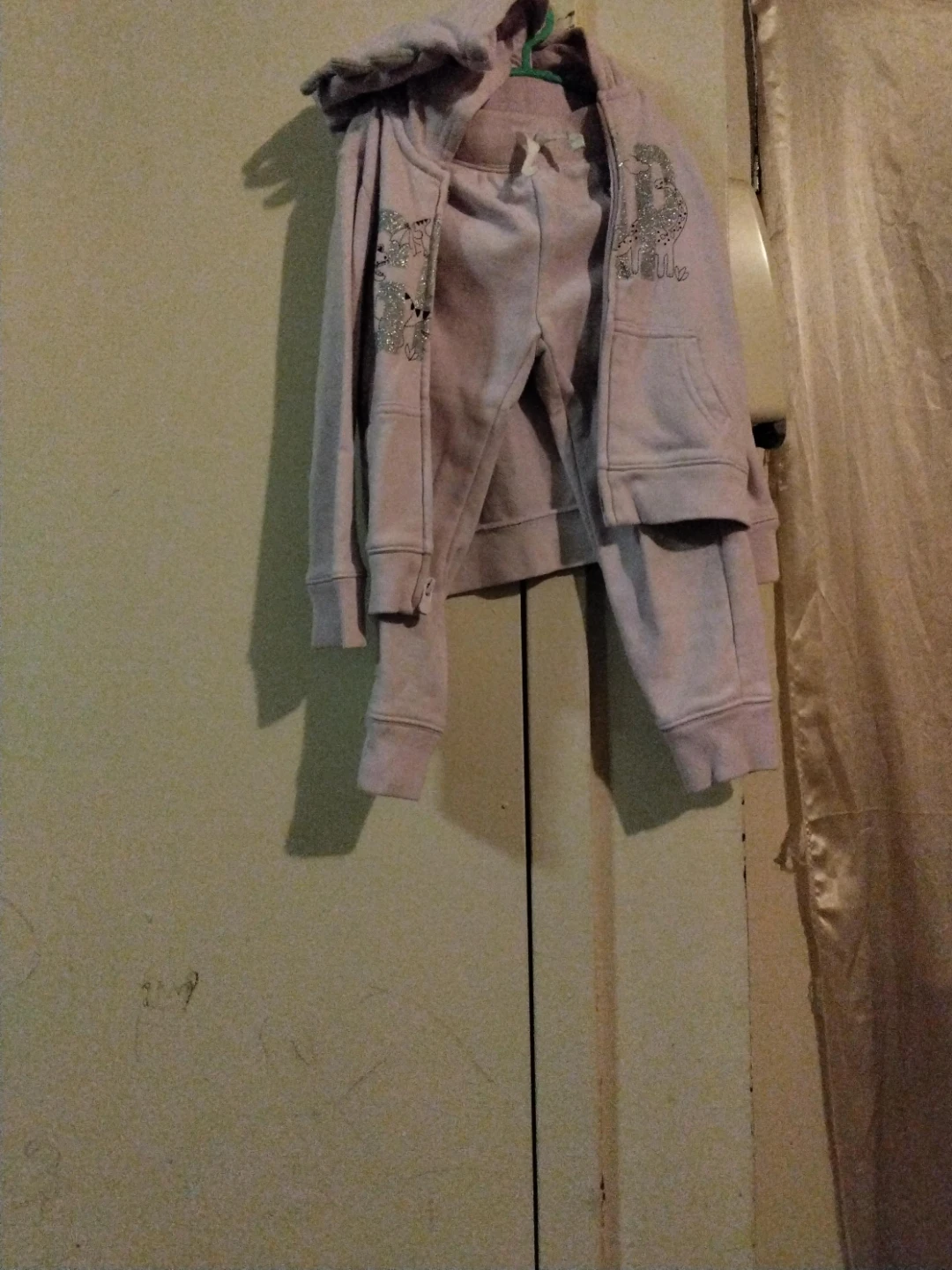 Girls Pink Sweat Suit Set