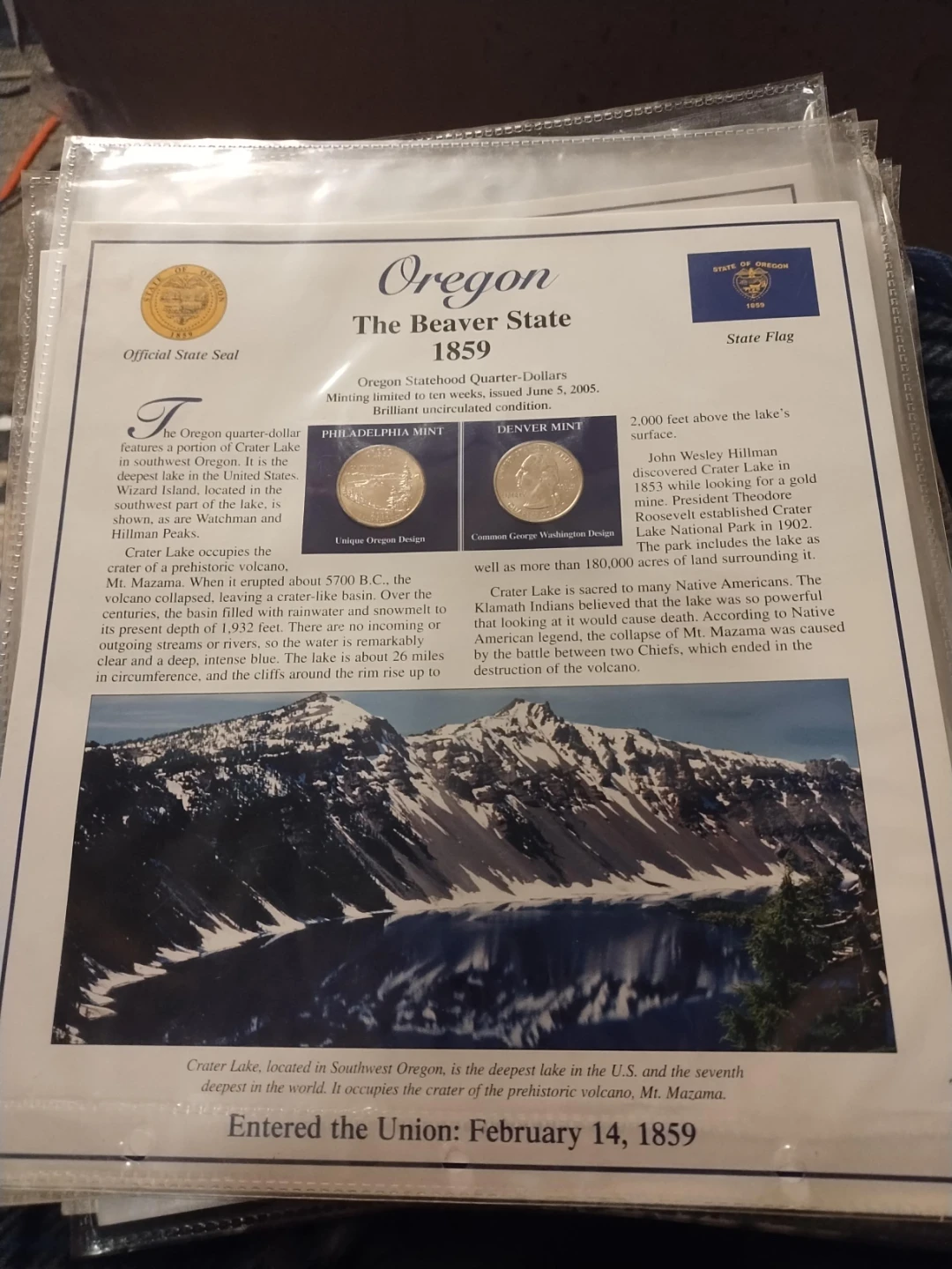 Oregon 2005 pcs statehood