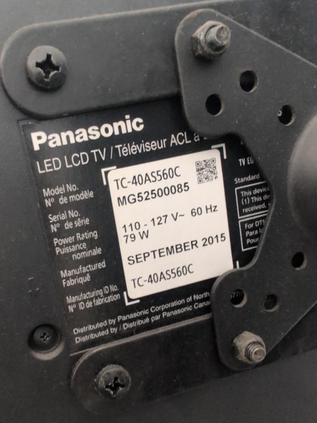 Panasonic LED LCD TV with optional wall mount - photo 5