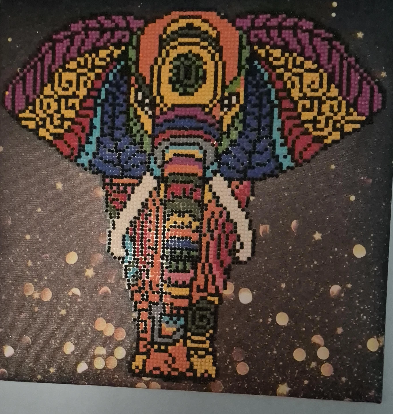 Diamond Painting Kit - Colourful Elephant