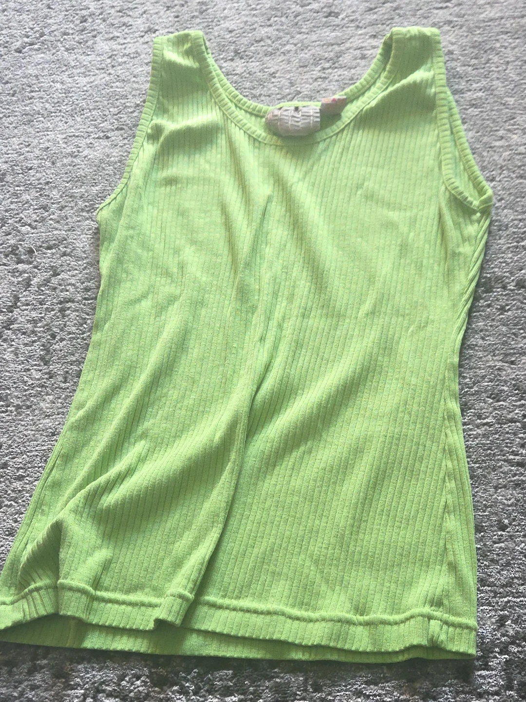 Lime Green Ribbed Tank Top