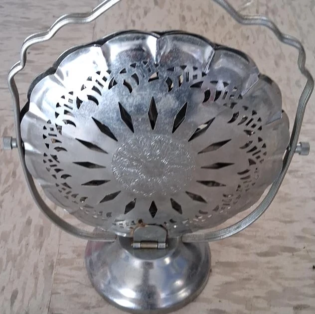 Silver Metal 3-Tier Serving Stand