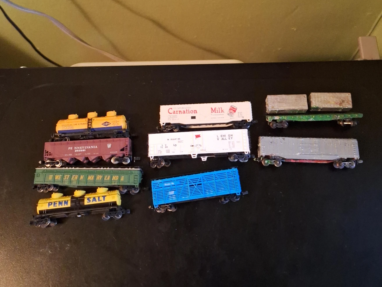 Assorted N Scale Model Train Cars