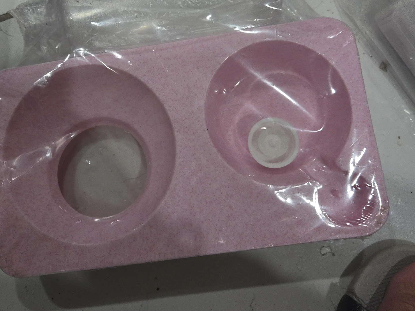 Pink Double Pet Bowl Set