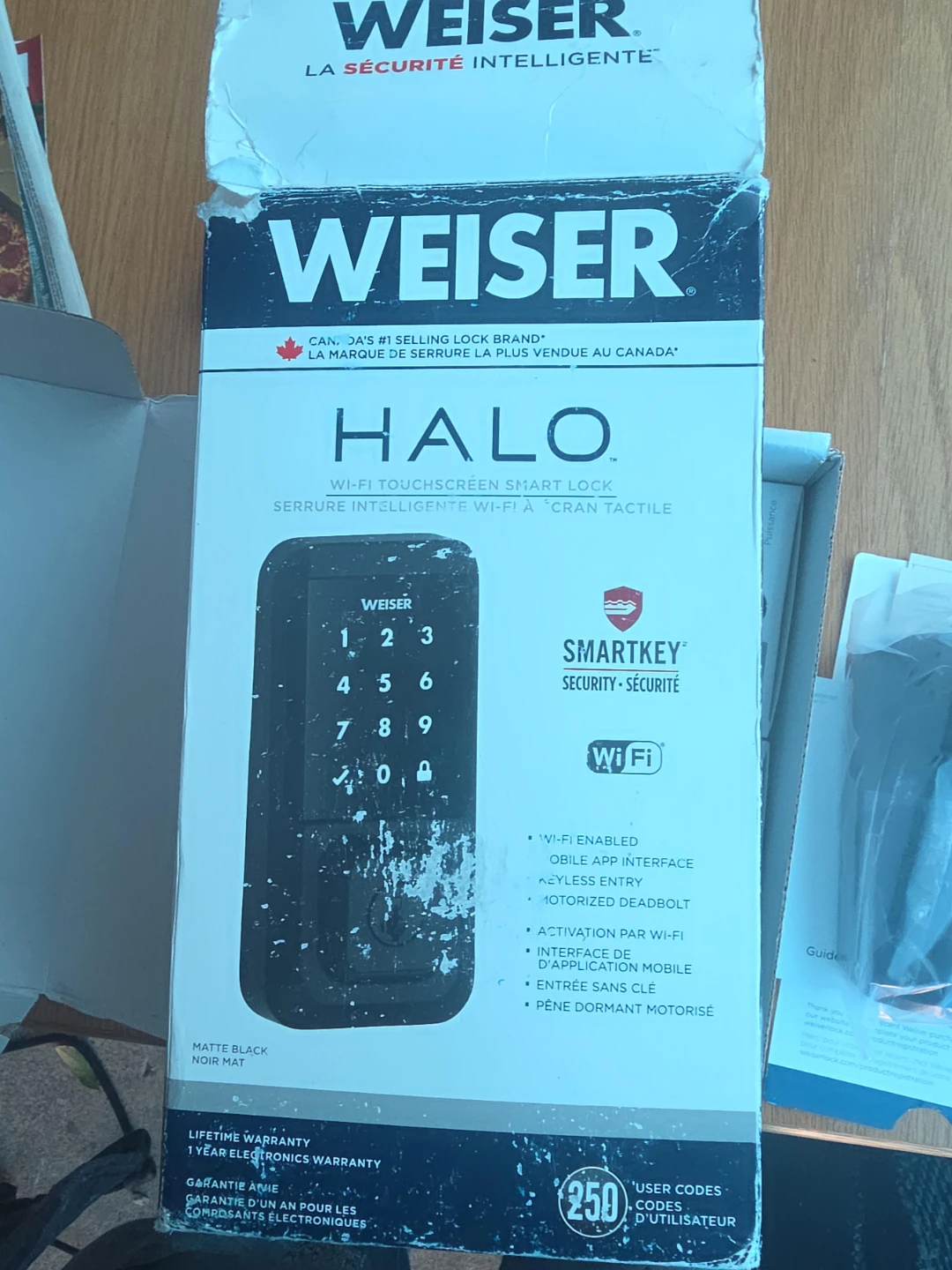 Weiser Halo Wi-Fi Touchscreen Smart Lock - Matte Black