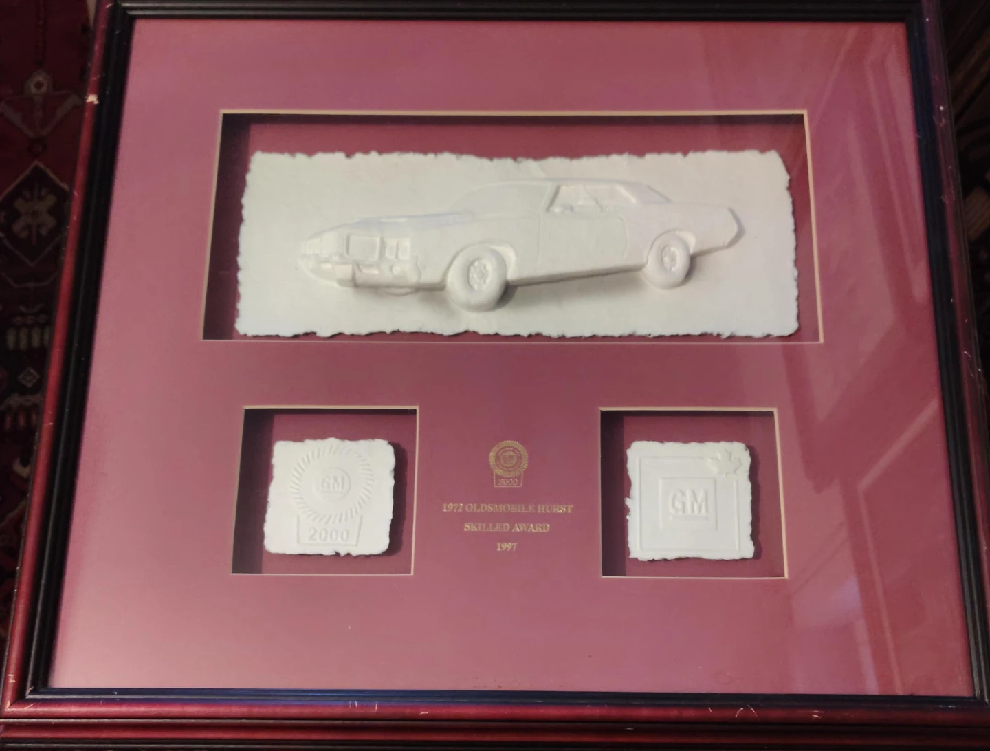 1972 Oldsmobile Hurst Skilled Award Framed Art