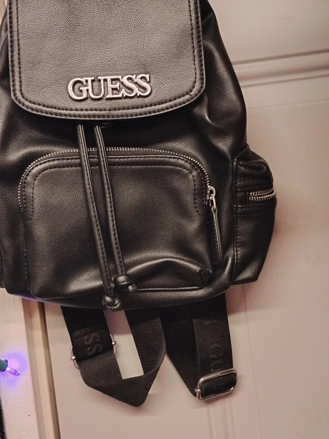 Black Guess Mini Backpack